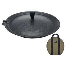 saenghwalbaekgwa 鑄造合金鍋蓋烤盤 + 專用收納袋組合, 1套, 43cm