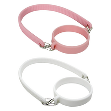 JUSTPICK 矽膠隨行杯提繩 2件組, 1套, 白色, 粉紅色