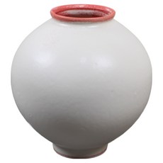 Dalsogum 手工陶瓷藝術裝飾花瓶 月亮罐 粉紅雪酪, 1個