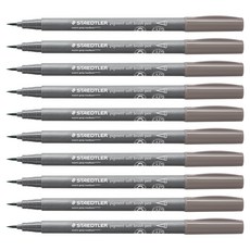 STAEDTLER 施德樓 防水顏料軟毛筆, 10個, 372-84 warm grey medium
