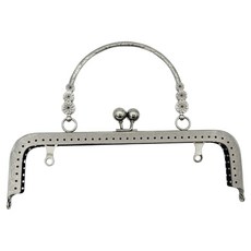 Khohimo 錢包包包製作 提把式圓形復古口金 5W0109, 1個, 亮黑色