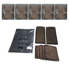 咖啡師實務半身圍裙 + 亞麻布 2件 + 超細纖維 5件 A1套組, 黑色(半身), 棕色(亞麻布, 超細纖維), 5套