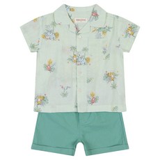 해피랜드 유아용 리프 셔츠 상하의 세트