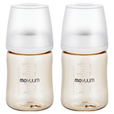 모윰 3세대 PPSU 올인원 베이직 노꼭지 젖병, 스노우, 170ml, 2개