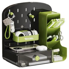 soonZAM 智慧型書桌整理多功能收納盒, 綠色, 1個