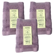 non-no 儂儂 幸福長毛棉方巾 柔軟吸水 呵護肌膚 居家必備, 紫芋色, 1組