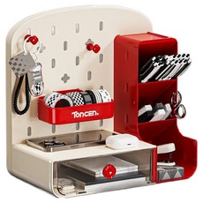 soonZAM 智慧桌面整理多功能收納盒, 紅色, 1個