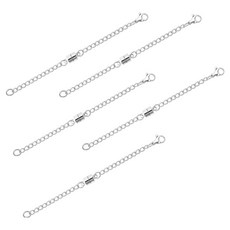 Khohimo 磁吸手鍊延長鏈 10cm 5入組 5W0237, 銀色, 1套