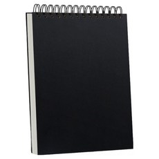 All Like 簡約線圈素描本 黑色 80p, 1個, 16開