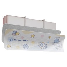 daysoy 蓬鬆柔軟卡通人物冷氣擋風板 04宇宙 + 棉質濾網套組 ONE SIZE(90 x 27 cm), 1套, 單一商品