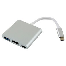 컴스마트 Type C to HDMI USB 3.1 컨버터 Silver, IB085, 1개