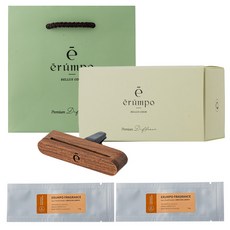 艾倫坡 Wood Bar 車用芳香劑 胡桃木 + 補充棒 2入組, 1套, 辛香麝香粉