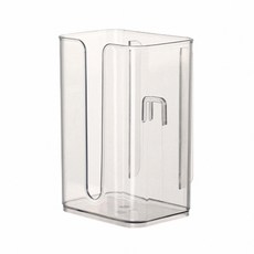 FaSoLa 免打孔卡扣壁掛紙巾盒/面紙盒, 透明色, 1個