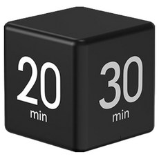 HOHOO 時間管理多用途 Emercube 計時器, 黑色, 1個