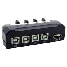 Coms 通用 USB 2.0 選擇器 4-1 USB A型 1埠 / USB B型 4埠 手動切換器, 1個, LC055-1