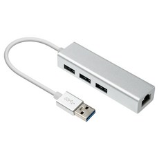 컴스마트 3포트 USB 2.0 허브 랜카드 100Mbps TB357, 1개