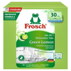 Frosch 德國小綠蛙 綠檸檬洗碗錠 洗碗機專用清潔劑 30入, 540g, 1個
