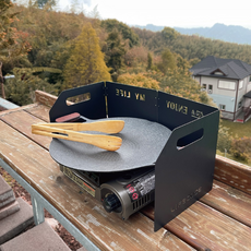 Lifecode 生活密碼 四折加厚爐具擋風板 黑色 露營爐具配件, 1個