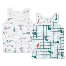 ORGANICMOM 男童素色背心 MGZUUR08 + Ceno綠色背心 MGSUUR22 套組