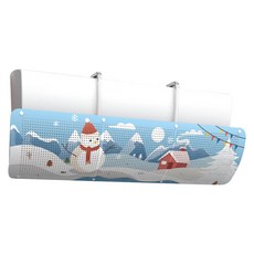 daysoy 軟綿綿設計款冷氣擋風板 02雪人 ONE SIZE(90 x 27 cm), 1個, 單一商品