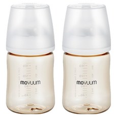 모윰 유아용 3세대 PPSU 올인원 베이직 젖병 유꼭지, 스노우, 170ml, 2개