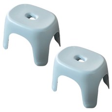 Block Mart 粉彩簡約浴室椅 2入, 藍色