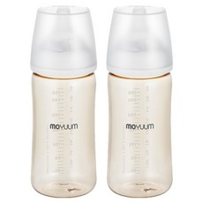 모윰 유아용 3세대 PPSU 올인원 베이직 젖병 유꼭지, 스노우, 270ml, 2개