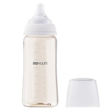 모윰 유아용 3세대 PPSU 올인원 베이직 젖병 유꼭지, 스노우, 330ml, 1개