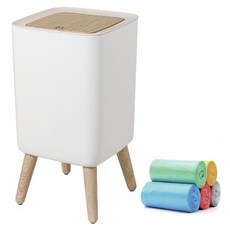 hillo 簡易一鍵式廚房多用途垃圾桶 + 5種垃圾袋 x 20入組