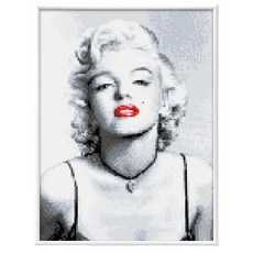 Blingbling 寶石十字繡薄框套裝 AB鑽 + 圓形鑽套組 30 x 40 cm, 1套, BL3040-058 瑪麗蓮夢露