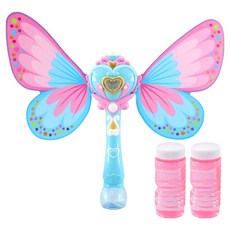 페어리 나비 요정 비눗방울 요술봉 + 비누방울액 2p 세트, 블루, 1세트