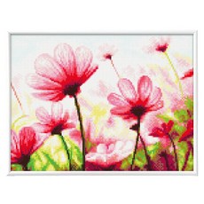 Blingbling 寶石十字繡薄框套裝 AB鑽 + 圓形鑽套組 30 x 40 cm, 1套, BL3040-023 大波斯菊