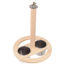 칠시 앵무새 수직 원형 모이통 횃대, 혼합색상, 1개