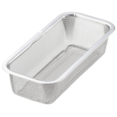 YOSHIKAWA 吉川 不鏽鋼矩形濾水籃 YJ3364 窄型瀝水籃 廚房收納, Slim款, 1個, 20.5 x 9.7 x 5.3cm