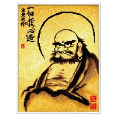 블링블링 보석십자수 슬림액자패키지 AB 비즈 + 원형비즈 세트 30 x 40 cm, 1세트, BL3040-039 달마일체유심조