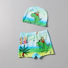 고잉키즈 남아용 파드 수영복 모자 세트