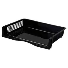 Readyello 可堆疊式桌面文件收納架, 黑色, 1層