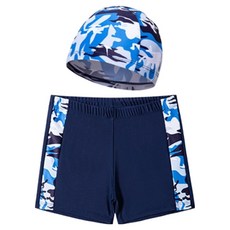 Going Kids男童款Colin泳衣帽子組