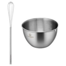 WAGENSTEIGER 不鏽鋼迷你打蛋器 31cm 圓形 + 大號攪拌盆組, 1套, 單一顏色