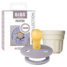 BIBS 컬러 스튜디오 고무 쪽쪽이 + 전용캡 세트, 1단계, 자스민 파슬 그레이, 1세트