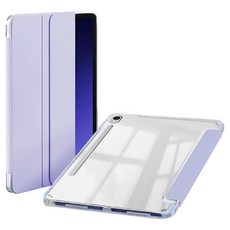 S펜 수납 클리어 커버 케이스 갤럭시탭S10+/S9+/FE+ 라벤더 CY-23 + 태블리스 S펜 수납 클리어 커버 케이스, 1개