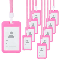 Premianooble Rainrow學生證出入證卡片掛繩 11*7cm, 粉色, 10個