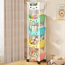 골드팡 마카롱컬러 장난감 이동식 수납정리 트롤리, 멀티컬러, 5단 홈인테리어/싱글하우스 반품 최저가 13,590원