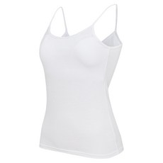 韓國 CLIVIA 棉質彈性纖維一體式細肩帶背心 可拆卸胸墊罩杯背心