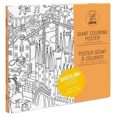 OMY 著色海報 巴塞隆納 POS208, 1個