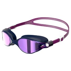 speedo 女性用 VIRTUE 鏡面泳鏡 亞洲版 8-1096616675, 1個, 紫藍色