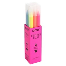 OMY 霓虹氈頭筆 9種 FEU03, 1套, 9色