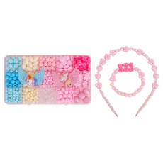 Apick 冰雪公主串珠DIY套組 17 x 10 x 2 cm 套組, 1套, 混合色