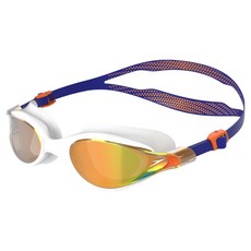 speedo VUE鏡面泳鏡 亞洲款 8-1096416674, 1個, 白藍