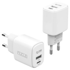 NUCLE PD Type-C QC 3.0 2埠 PPS 多功能充電器 25W, 2個, 白色